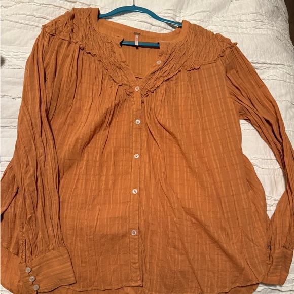Free People: Marigold Buttondown Top - Picture 2 of 2